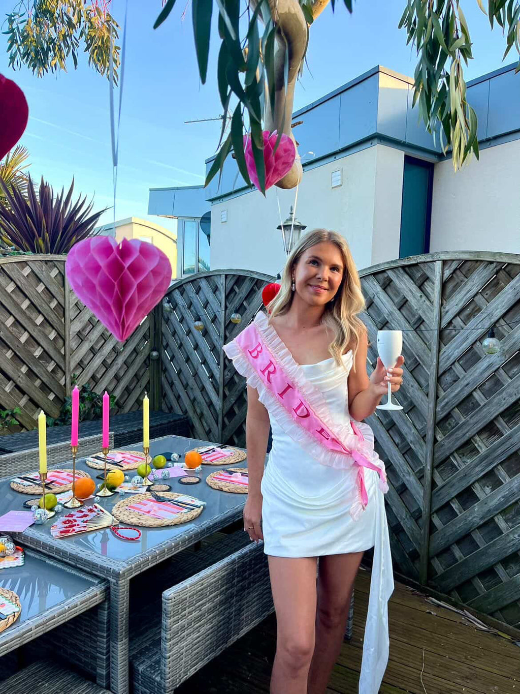 Pink Bride Hen Party Sash