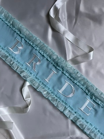 Blue Bride Hen Party Sash