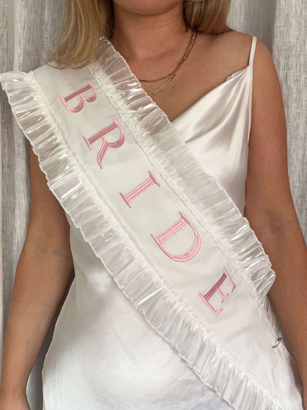 White Bride Hen Party Sash