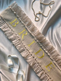Beige Bride Hen Party Sash