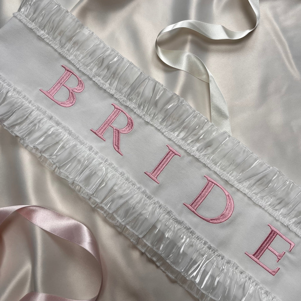White Bride Hen Party Sash